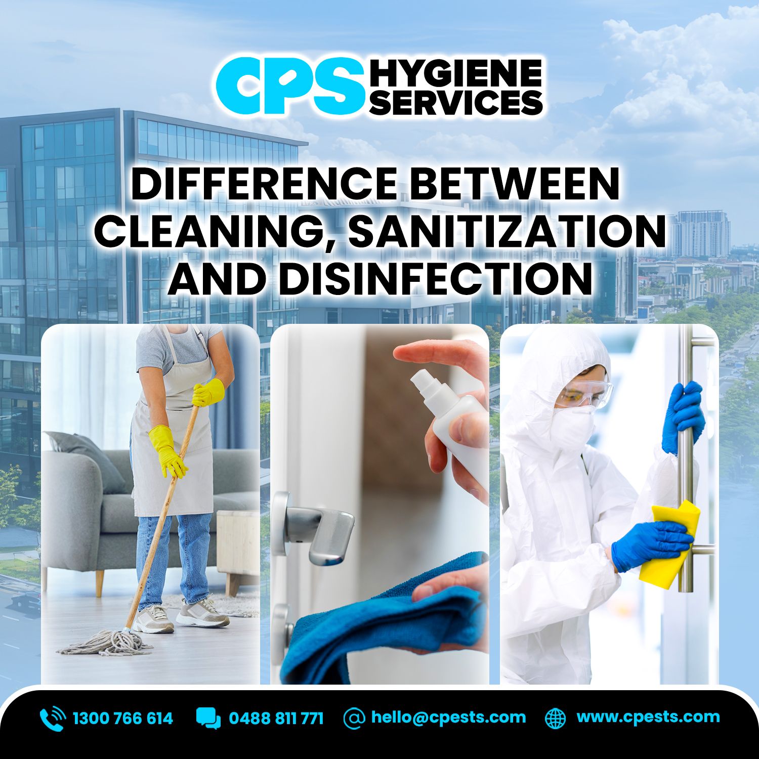 Difference between Cleaning, Sanitization, and Disinfection: Why Commercial Properties Need All Three