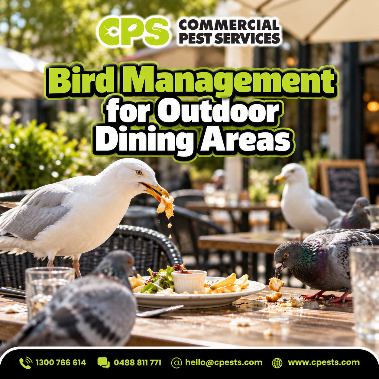 Bird Management for Outdoor Dining Areas 