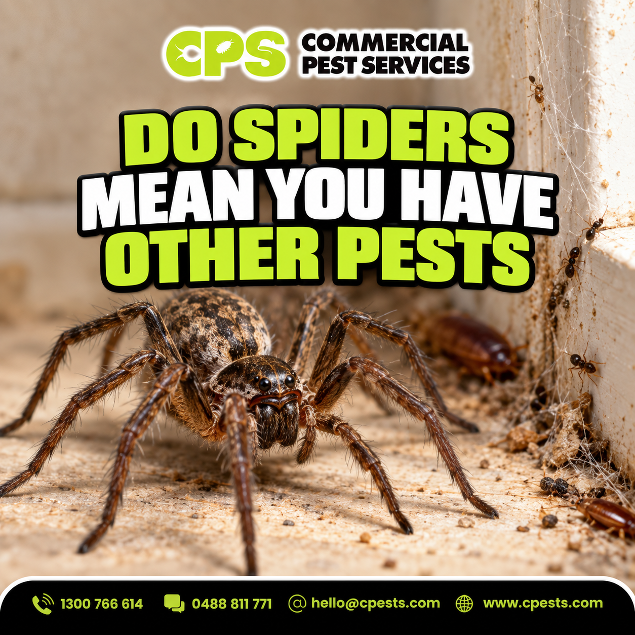 Do Spiders Mean You Have Other Pests? 